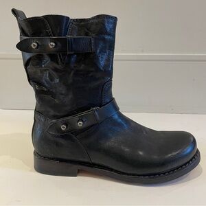 Rag & Bone Black Leather Moto Ankle Boots | EU 37